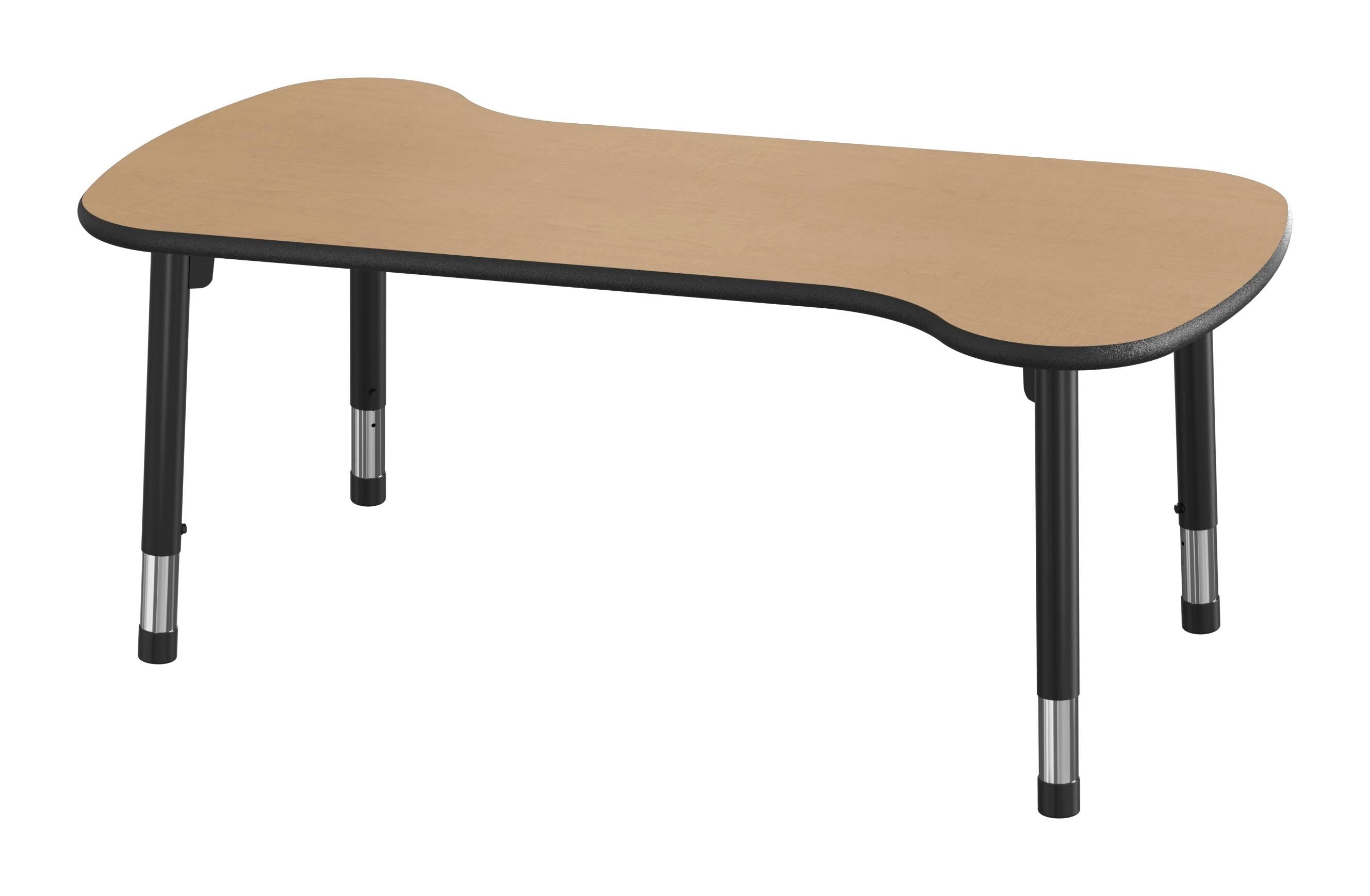 TABLE - CLASSROOM SELECT - NEOSHAPE SWIRL ACTIVITY TABLE - 60 X 30 - SPECIFY PRODUCT HEIGHT - LAMINATE - LOCKEDGE - SPECIFY TOP COLOR - SPECIFY EDGE COLOR - SPECIFY LEG COLOR - APOLLO