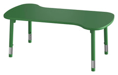 TABLE - CLASSROOM SELECT - NEOSHAPE SWIRL ACTIVITY TABLE - 60 X 30 - SPECIFY PRODUCT HEIGHT - LAMINATE - T-MOLD - SPECIFY TOP COLOR - SPECIFY EDGE COLOR - SPECIFY LEG COLOR - APOLLO