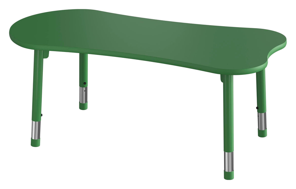 TABLE - CLASSROOM SELECT - NEOSHAPE MESA ACTIVITY TABLE - 60 X 29 - SPECIFY PRODUCT HEIGHT - LAMINATE - T-MOLD - SPECIFY TOP COLOR - SPECIFY EDGE COLOR - SPECIFY LEG COLOR - APOLLO