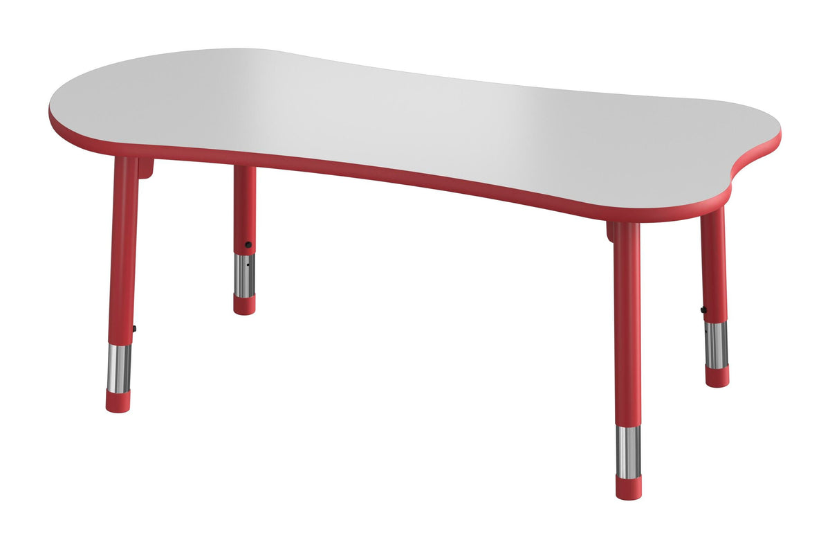 TABLE - CLASSROOM SELECT - NEOSHAPE MESA ACTIVITY TABLE - 60 X 29 - SPECIFY PRODUCT HEIGHT - MARKERBOARD - T-MOLD - SPECIFY TOP COLOR - SPECIFY EDGE COLOR - SPECIFY LEG COLOR - APOLLO