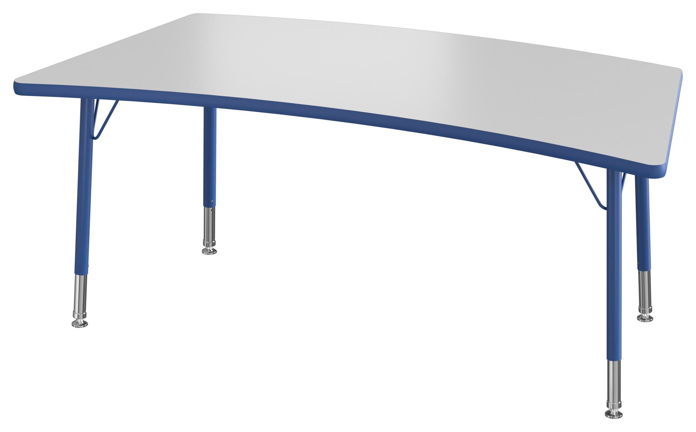 TABLE - CLASSROOM SELECT - NEOSHAPE BRIDGE ACTIVITY TABLE - 60 X 30 - SPECIFY PRODUCT HEIGHT - MARKERBOARD - T-MOLD - SPECIFY TOP COLOR - SPECIFY EDGE COLOR - SPECIFY LEG COLOR - STANDARD