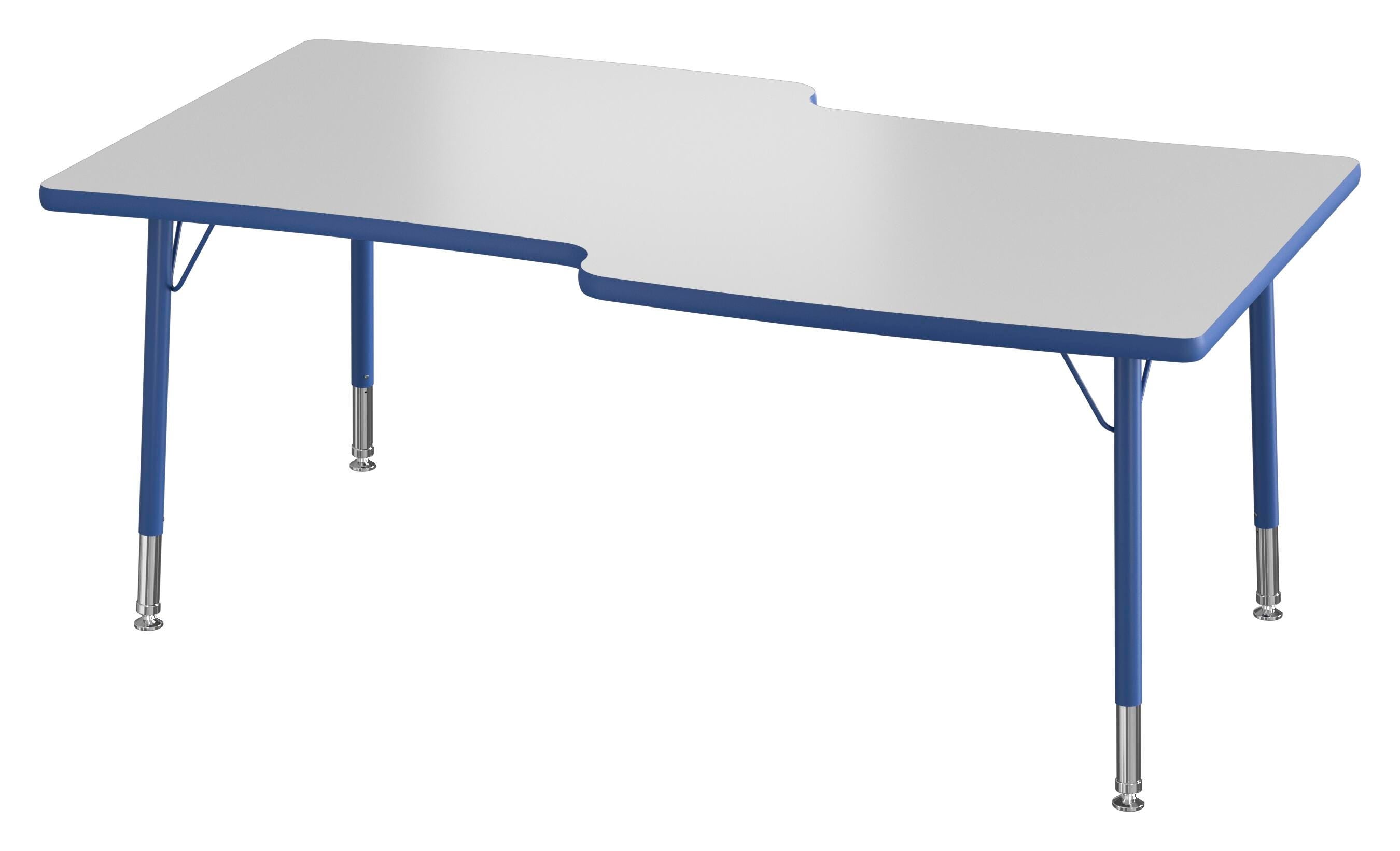 TABLE - CLASSROOM SELECT - NEOSHAPE WAVERLY ACTIVITY TABLE - 60 X 34 - SPECIFY PRODUCT HEIGHT - MARKERBOARD - T-MOLD - SPECIFY TOP COLOR - SPECIFY EDGE COLOR - SPECIFY LEG COLOR - STANDARD