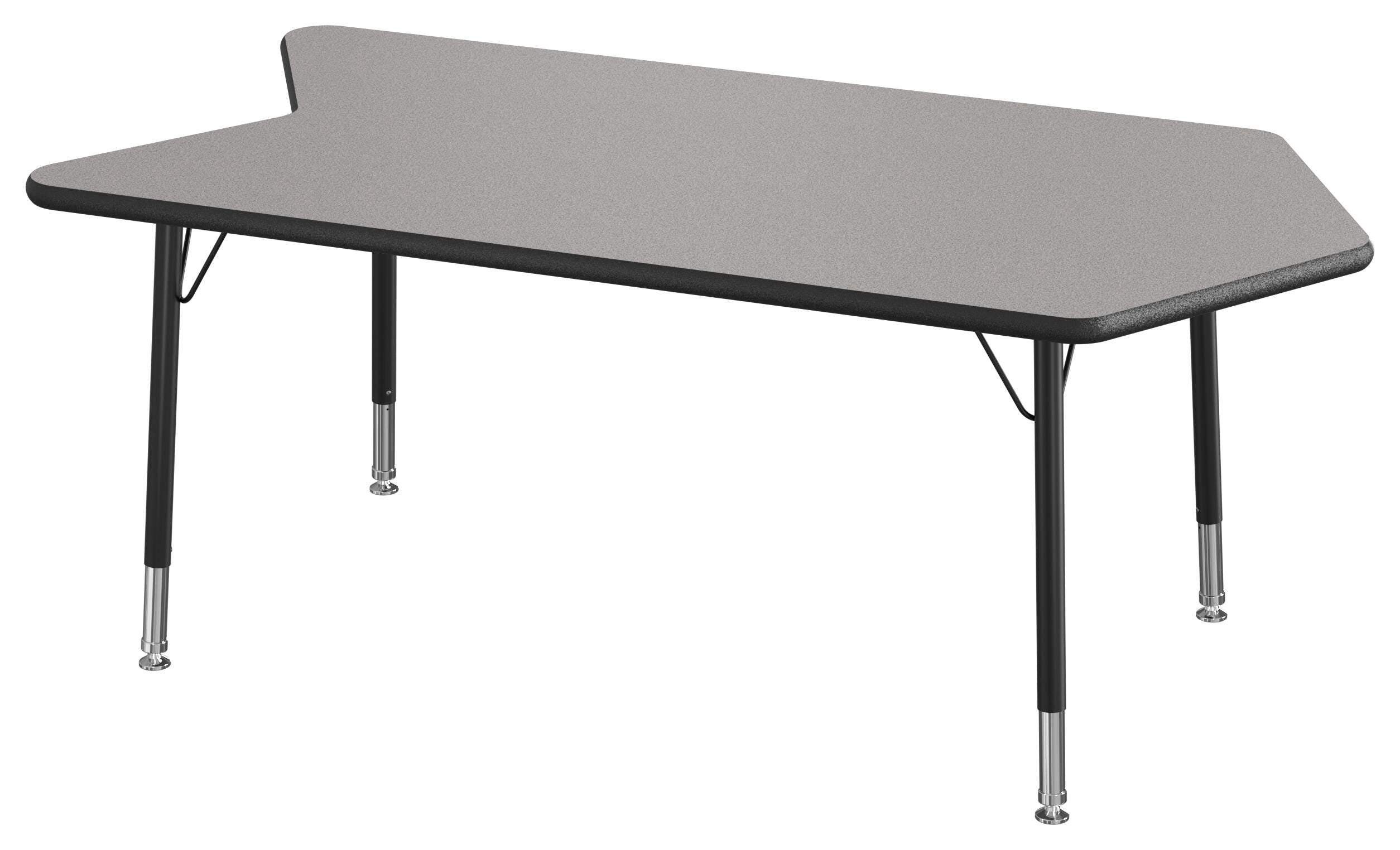 TABLE - CLASSROOM SELECT - NEOSHAPE ARROW ACTIVITY TABLE - 60 X 30 - SPECIFY PRODUCT HEIGHT - LAMINATE - LOCKEDGE - SPECIFY TOP COLOR - SPECIFY EDGE COLOR - SPECIFY LEG COLOR - STANDARD