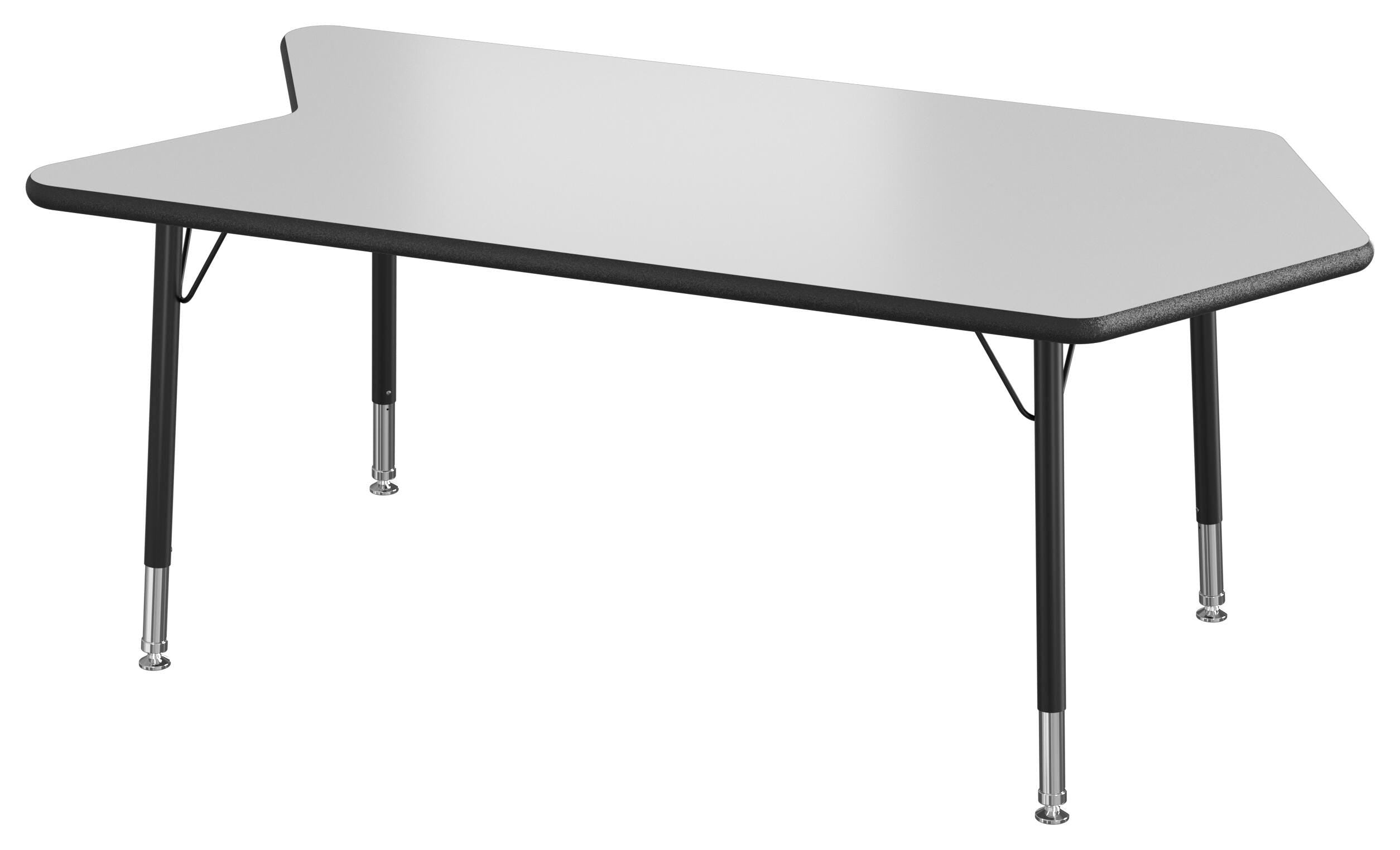 TABLE - CLASSROOM SELECT - NEOSHAPE ARROW ACTIVITY TABLE - 60 X 30 - SPECIFY PRODUCT HEIGHT - MARKERBOARD - LOCKEDGE - SPECIFY TOP COLOR - SPECIFY EDGE COLOR - SPECIFY LEG COLOR - STANDARD