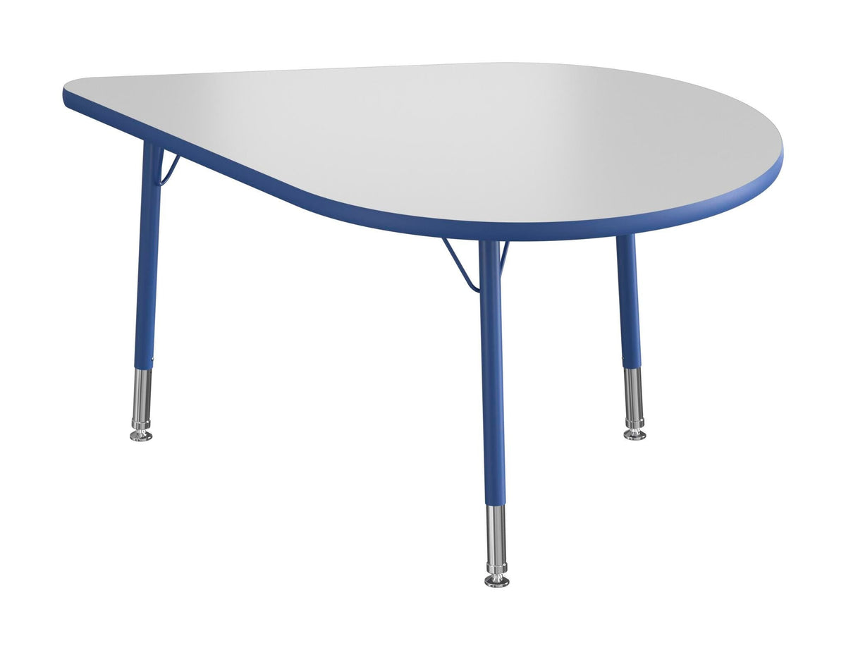 TABLE - CLASSROOM SELECT - NEOSHAPE PETAL ACTIVITY TABLE - 60 X 41 - SPECIFY PRODUCT HEIGHT - MARKERBOARD - T-MOLD - SPECIFY TOP COLOR - SPECIFY EDGE COLOR - SPECIFY LEG COLOR - STANDARD