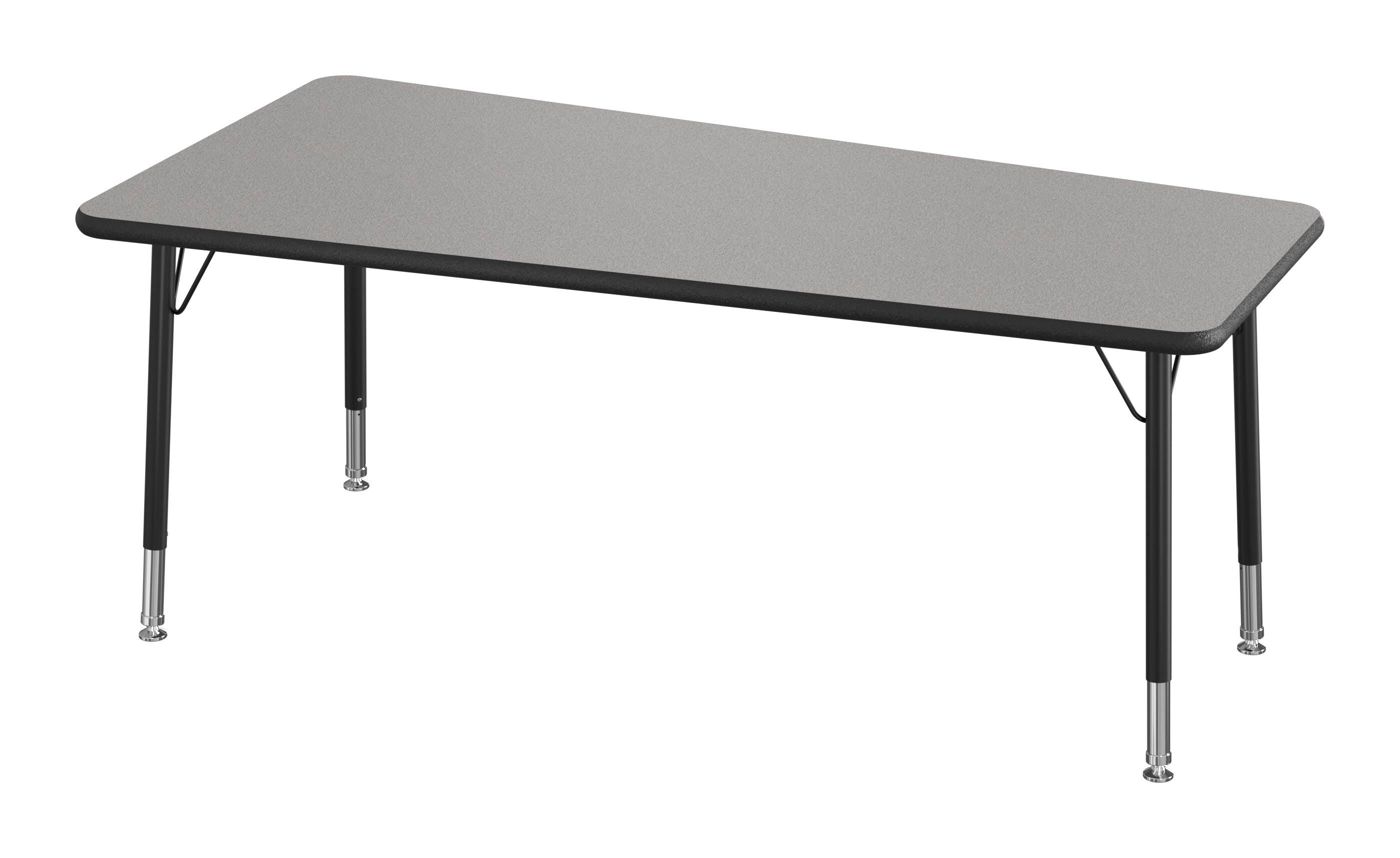 TABLE - CLASSROOM SELECT - NEOSHAPE FAN ACTIVITY TABLE - 60 X 30 - SPECIFY PRODUCT HEIGHT - LAMINATE - LOCKEDGE - SPECIFY TOP COLOR - SPECIFY EDGE COLOR - SPECIFY LEG COLOR - STANDARD