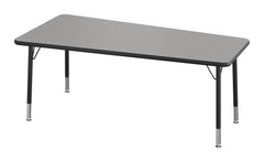 TABLE - CLASSROOM SELECT - NEOSHAPE FAN ACTIVITY TABLE - 60 X 30 - SPECIFY PRODUCT HEIGHT - LAMINATE - LOCKEDGE - SPECIFY TOP COLOR - SPECIFY EDGE COLOR - SPECIFY LEG COLOR - STANDARD