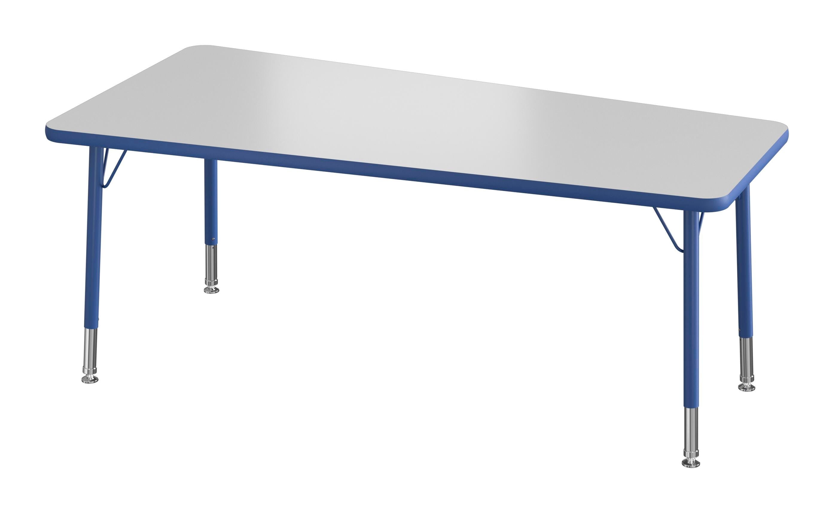 TABLE - CLASSROOM SELECT - NEOSHAPE FAN ACTIVITY TABLE - 60 X 30 - SPECIFY PRODUCT HEIGHT - MARKERBOARD - T-MOLD - SPECIFY TOP COLOR - SPECIFY EDGE COLOR - SPECIFY LEG COLOR - STANDARD