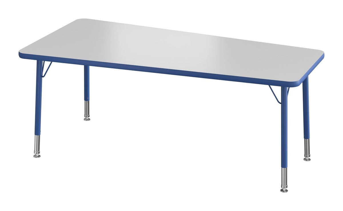TABLE - CLASSROOM SELECT - NEOSHAPE FAN ACTIVITY TABLE - 60 X 30 - SPECIFY PRODUCT HEIGHT - MARKERBOARD - T-MOLD - SPECIFY TOP COLOR - SPECIFY EDGE COLOR - SPECIFY LEG COLOR - STANDARD