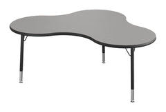 TABLE - CLASSROOM SELECT - NEOSHAPE BOOMERANG ACTIVITY TABLE - 60 X 42 - SPECIFY PRODUCT HEIGHT - LAMINATE - LOCKEDGE - SPECIFY TOP COLOR - SPECIFY EDGE COLOR - SPECIFY LEG COLOR - STANDARD