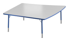 TABLE - CLASSROOM SELECT - NEOSHAPE OVOID ACTIVITY TABLE - 60 X 60 - SPECIFY PRODUCT HEIGHT - MARKERBOARD - T-MOLD - SPECIFY TOP COLOR - SPECIFY EDGE COLOR - SPECIFY LEG COLOR - STANDARD
