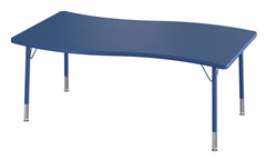 TABLE - CLASSROOM SELECT - NEOSHAPE VORTEX ACTIVITY TABLE - 60 X 36 - SPECIFY PRODUCT HEIGHT - LAMINATE - T-MOLD - SPECIFY TOP COLOR - SPECIFY EDGE COLOR - SPECIFY LEG COLOR - STANDARD