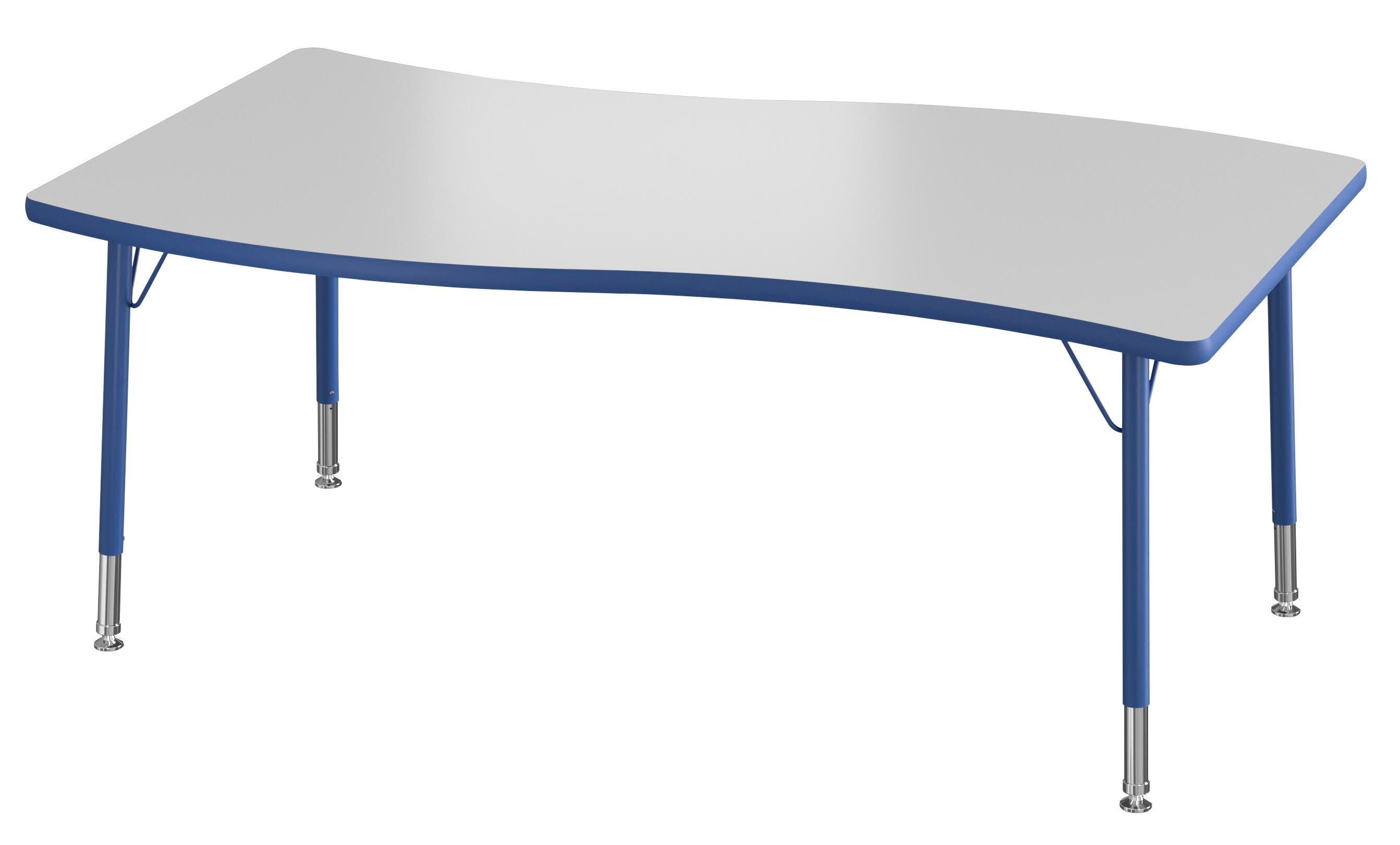 TABLE - CLASSROOM SELECT - NEOSHAPE VORTEX ACTIVITY TABLE - 60 X 36 - SPECIFY PRODUCT HEIGHT - MARKERBOARD - T-MOLD - SPECIFY TOP COLOR - SPECIFY EDGE COLOR - SPECIFY LEG COLOR - STANDARD