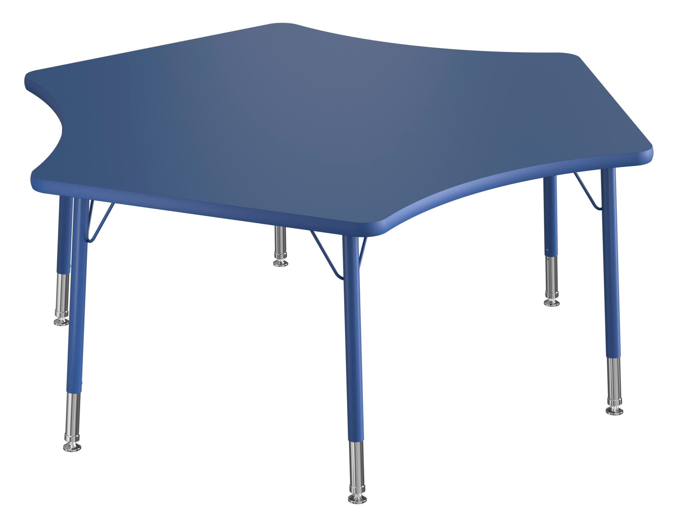 TABLE - CLASSROOM SELECT - NEOSHAPE CENTRIC ACTIVITY TABLE - 58 X 51 - SPECIFY PRODUCT HEIGHT - LAMINATE - T-MOLD - SPECIFY TOP COLOR - SPECIFY EDGE COLOR - SPECIFY LEG COLOR - STANDARD