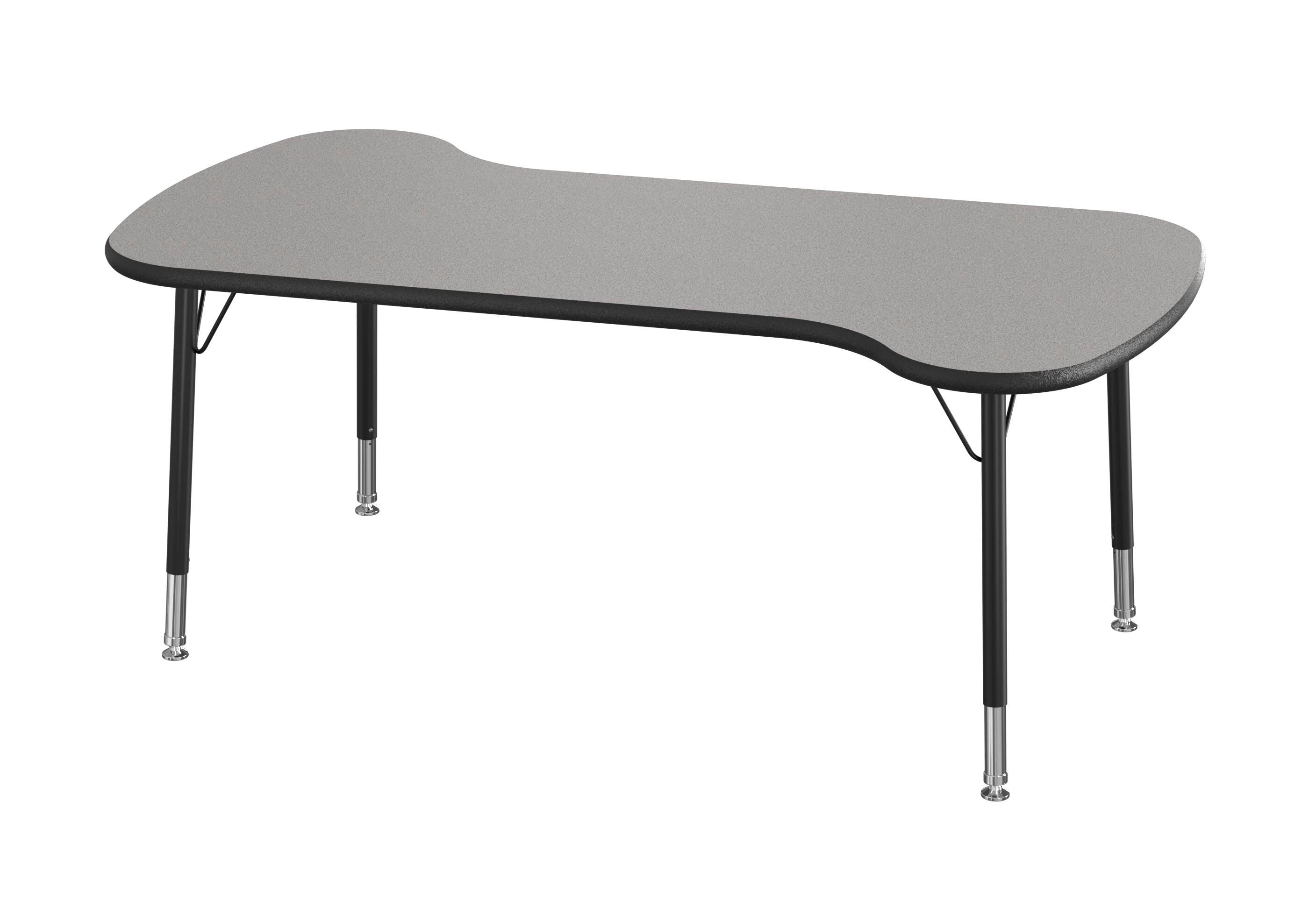 TABLE - CLASSROOM SELECT - NEOSHAPE SWIRL ACTIVITY TABLE - 60 X 30 - SPECIFY PRODUCT HEIGHT - LAMINATE - LOCKEDGE - SPECIFY TOP COLOR - SPECIFY EDGE COLOR - SPECIFY LEG COLOR - STANDARD