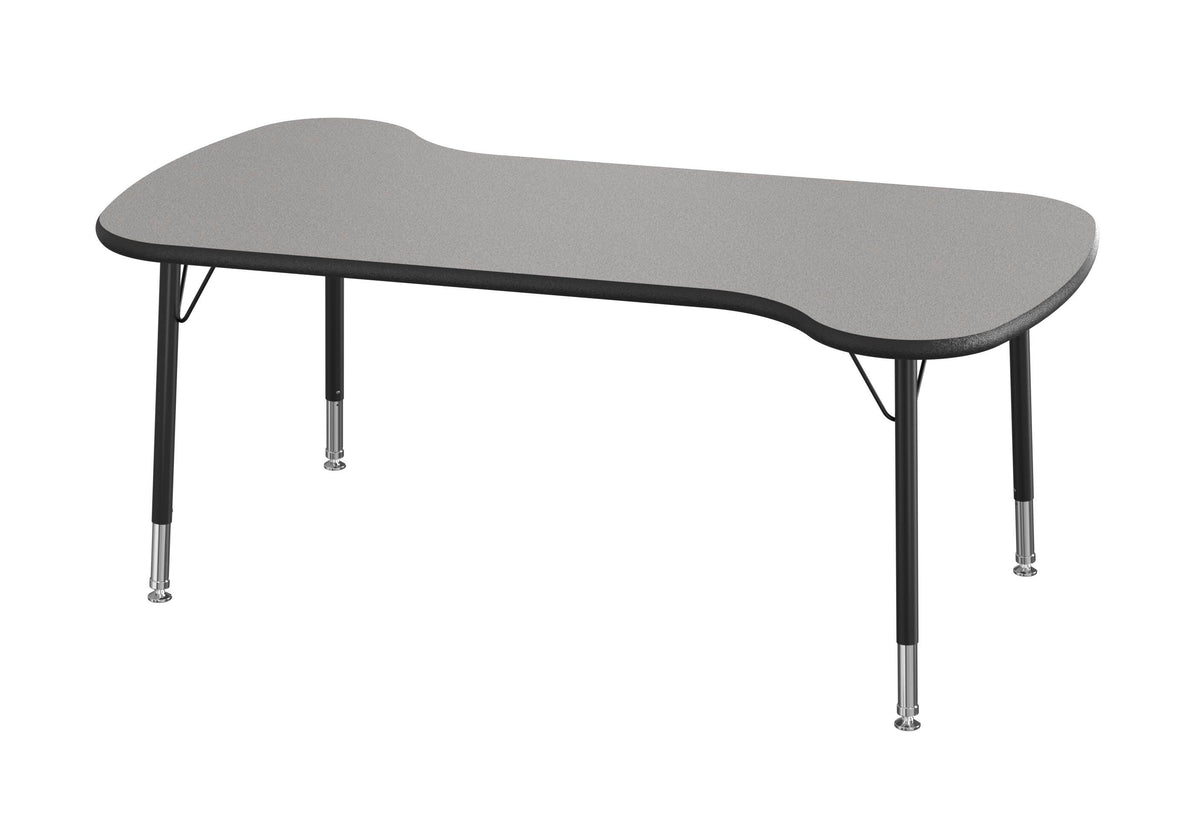 TABLE - CLASSROOM SELECT - NEOSHAPE SWIRL ACTIVITY TABLE - 60 X 30 - SPECIFY PRODUCT HEIGHT - LAMINATE - LOCKEDGE - SPECIFY TOP COLOR - SPECIFY EDGE COLOR - SPECIFY LEG COLOR - STANDARD