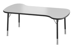 TABLE - CLASSROOM SELECT - NEOSHAPE SWIRL ACTIVITY TABLE - 60 X 30 - SPECIFY PRODUCT HEIGHT - MARKERBOARD - LOCKEDGE - SPECIFY TOP COLOR - SPECIFY EDGE COLOR - SPECIFY LEG COLOR - STANDARD
