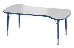 TABLE - CLASSROOM SELECT - NEOSHAPE SWIRL ACTIVITY TABLE - 60 X 30 - SPECIFY PRODUCT HEIGHT - MARKERBOARD - T-MOLD - SPECIFY TOP COLOR - SPECIFY EDGE COLOR - SPECIFY LEG COLOR - STANDARD