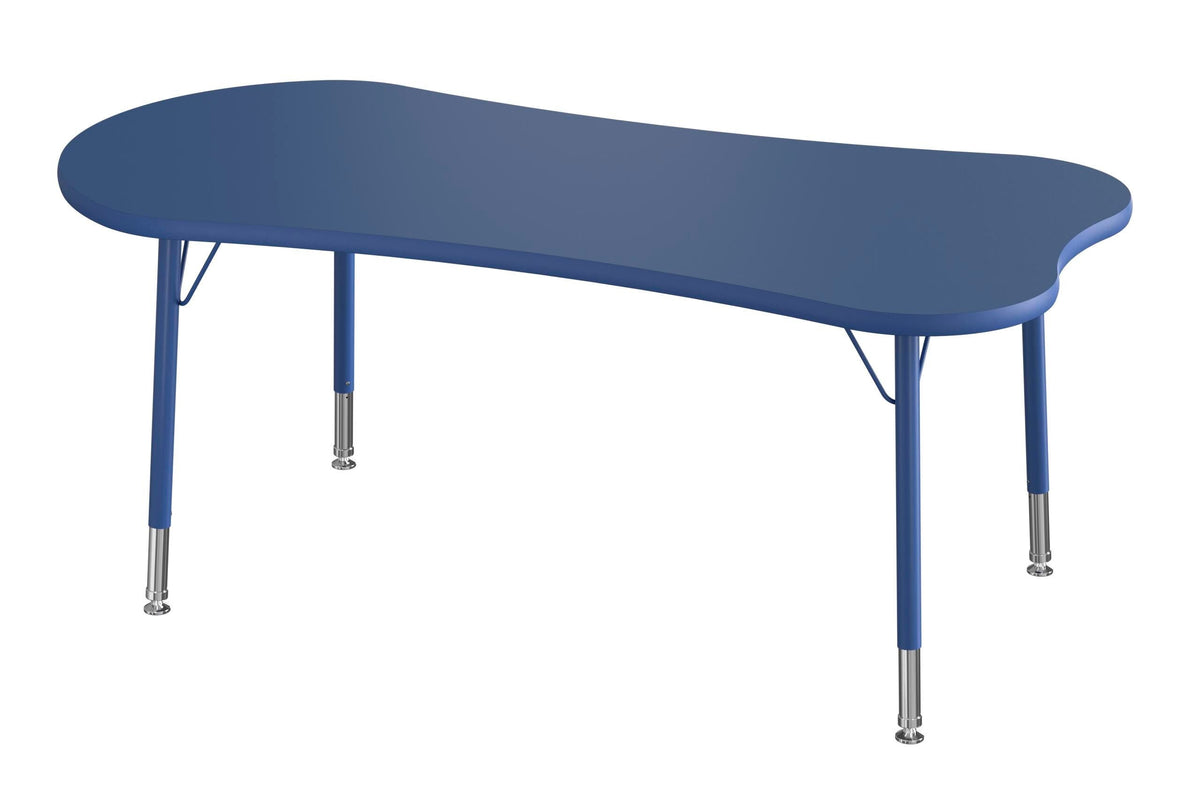 TABLE - CLASSROOM SELECT - NEOSHAPE MESA ACTIVITY TABLE - 60 X 29 - SPECIFY PRODUCT HEIGHT - LAMINATE - T-MOLD - SPECIFY TOP COLOR - SPECIFY EDGE COLOR - SPECIFY LEG COLOR - STANDARD
