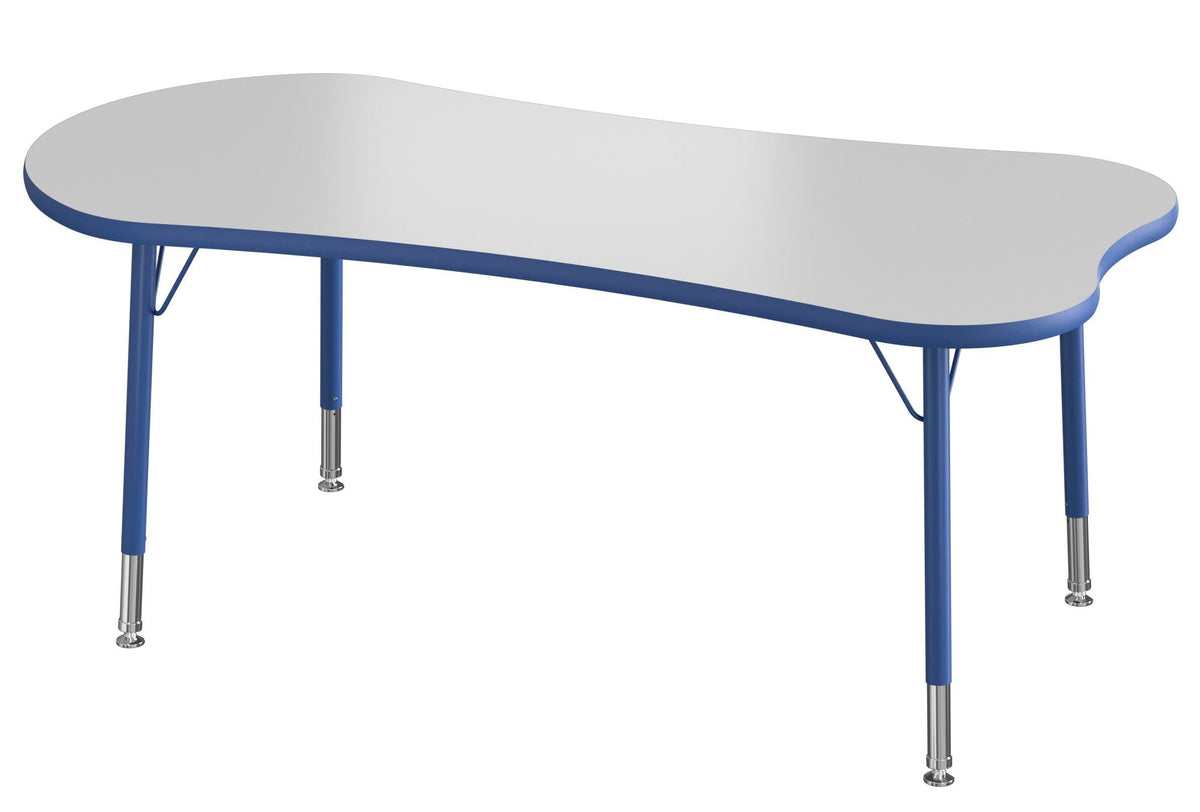 TABLE - CLASSROOM SELECT - NEOSHAPE MESA ACTIVITY TABLE - 60 X 29 - SPECIFY PRODUCT HEIGHT - MARKERBOARD - T-MOLD - SPECIFY TOP COLOR - SPECIFY EDGE COLOR - SPECIFY LEG COLOR - STANDARD