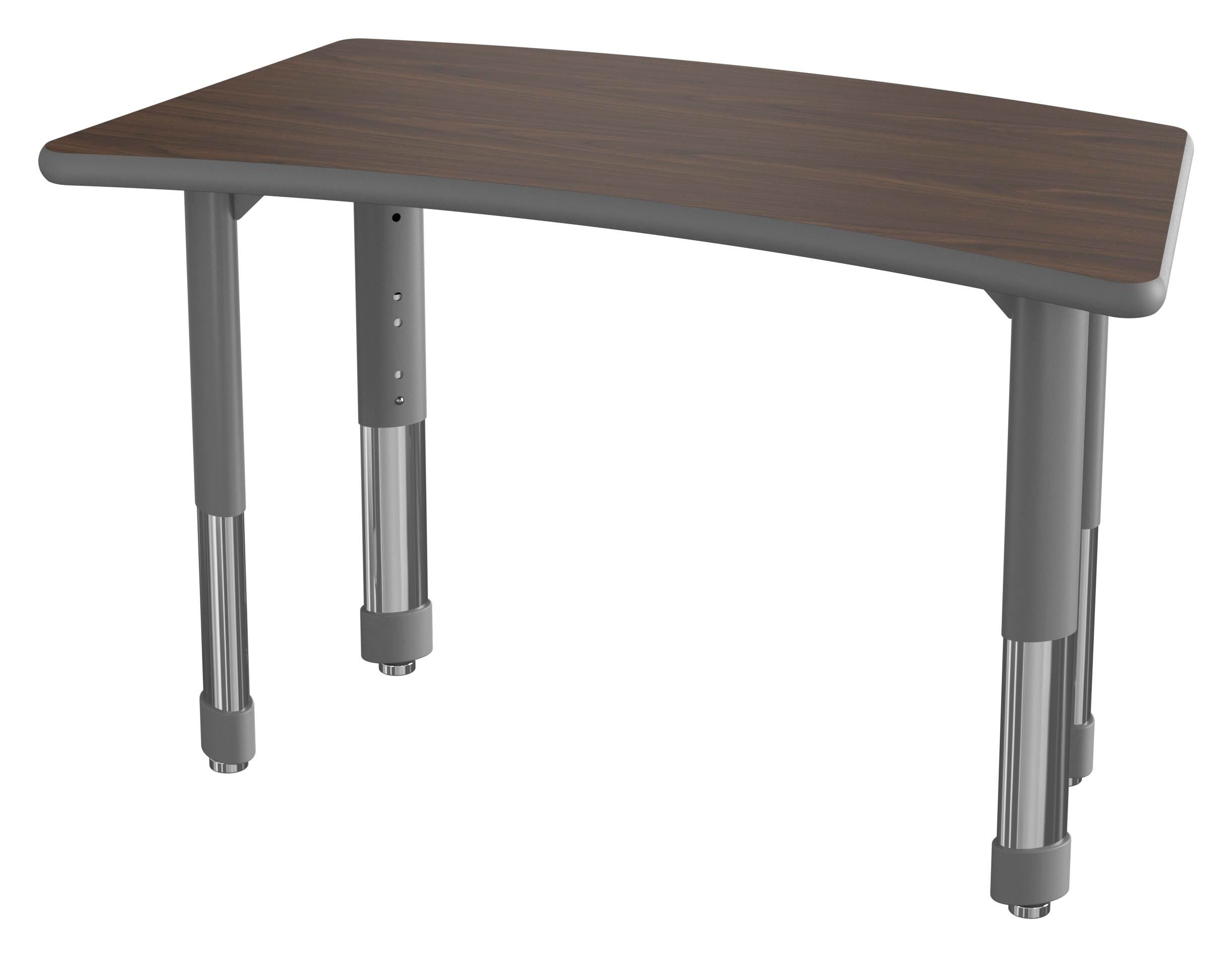 DESK - CLASSROOM SELECT - NEOSHAPE BRIDGE DESK - 40 W X 20 D - SPECIFY PRODUCT HEIGHT - LAMINATE - SPECIFY TOP COLOR - T-MOLD - SPECIFY EDGE COLOR - SPECIFY LEG COLOR