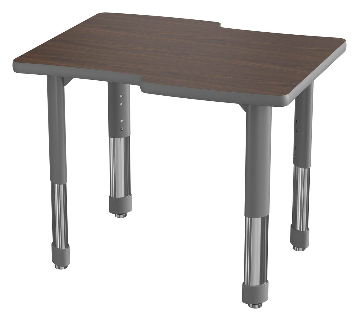 DESK - CLASSROOM SELECT - NEOSHAPE WAVERLY DESK - 30 W X 24 D - SPECIFY PRODUCT HEIGHT - LAMINATE - SPECIFY TOP COLOR - T-MOLD - SPECIFY EDGE COLOR - SPECIFY LEG COLOR