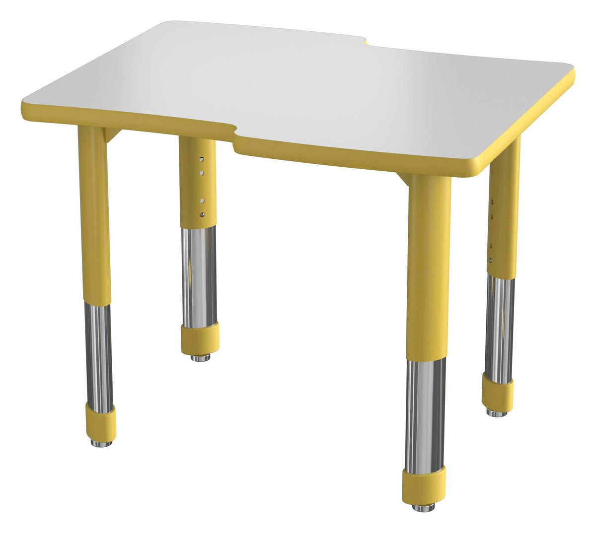 DESK - CLASSROOM SELECT - NEOSHAPE WAVERLY DESK - 30 W X 24 D - SPECIFY PRODUCT HEIGHT - MARKERBOARD - SPECIFY TOP COLOR - T-MOLD - SPECIFY EDGE COLOR - SPECIFY LEG COLOR