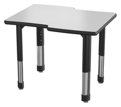DESK - CLASSROOM SELECT - NEOSHAPE WAVERLY DESK - 30 W X 24 D - SPECIFY PRODUCT HEIGHT - MARKERBOARD - SPECIFY TOP COLOR - LOCKEDGE - SPECIFY EDGE COLOR - SPECIFY LEG COLOR