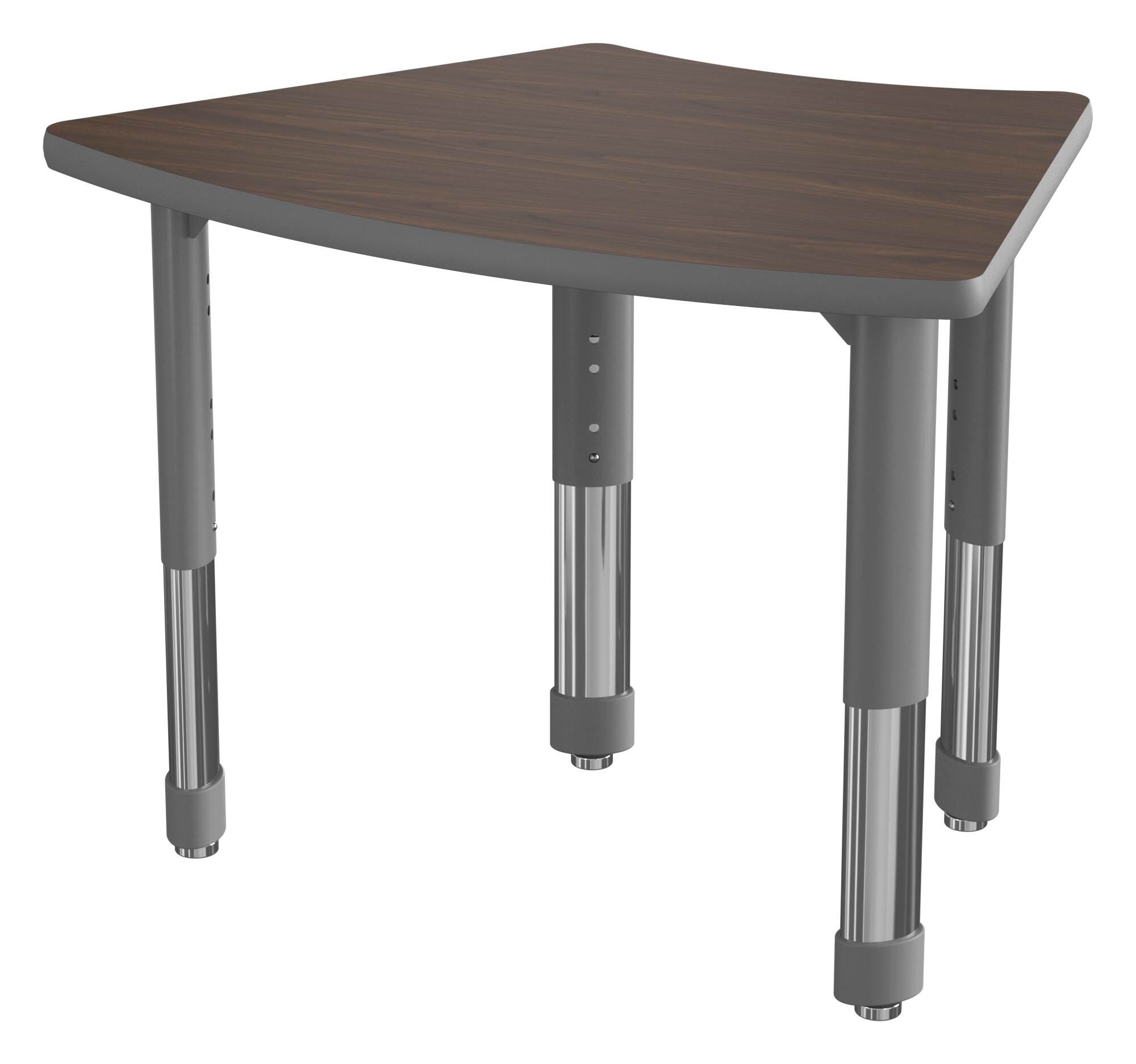 DESK - CLASSROOM SELECT - NEOSHAPE RIBBON DESK - 31 W X 21 D - SPECIFY PRODUCT HEIGHT - LAMINATE - SPECIFY TOP COLOR - T-MOLD - SPECIFY EDGE COLOR - SPECIFY LEG COLOR