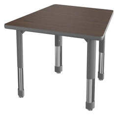 DESK - CLASSROOM SELECT - NEOSHAPE FAN DESK - 30 W X 28 D - SPECIFY PRODUCT HEIGHT - LAMINATE - SPECIFY TOP COLOR - T-MOLD - SPECIFY EDGE COLOR - SPECIFY LEG COLOR