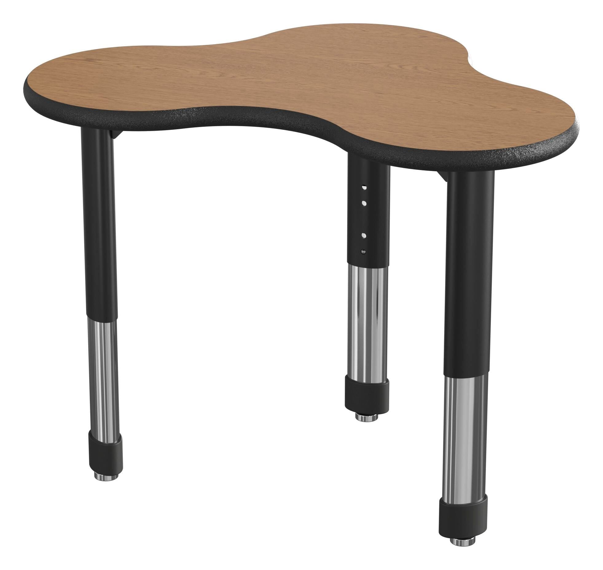 DESK - CLASSROOM SELECT - NEOSHAPE BOOMERANG DESK - 36 W X 26 D - SPECIFY PRODUCT HEIGHT - LAMINATE - SPECIFY TOP COLOR - LOCKEDGE - SPECIFY EDGE COLOR - SPECIFY LEG COLOR