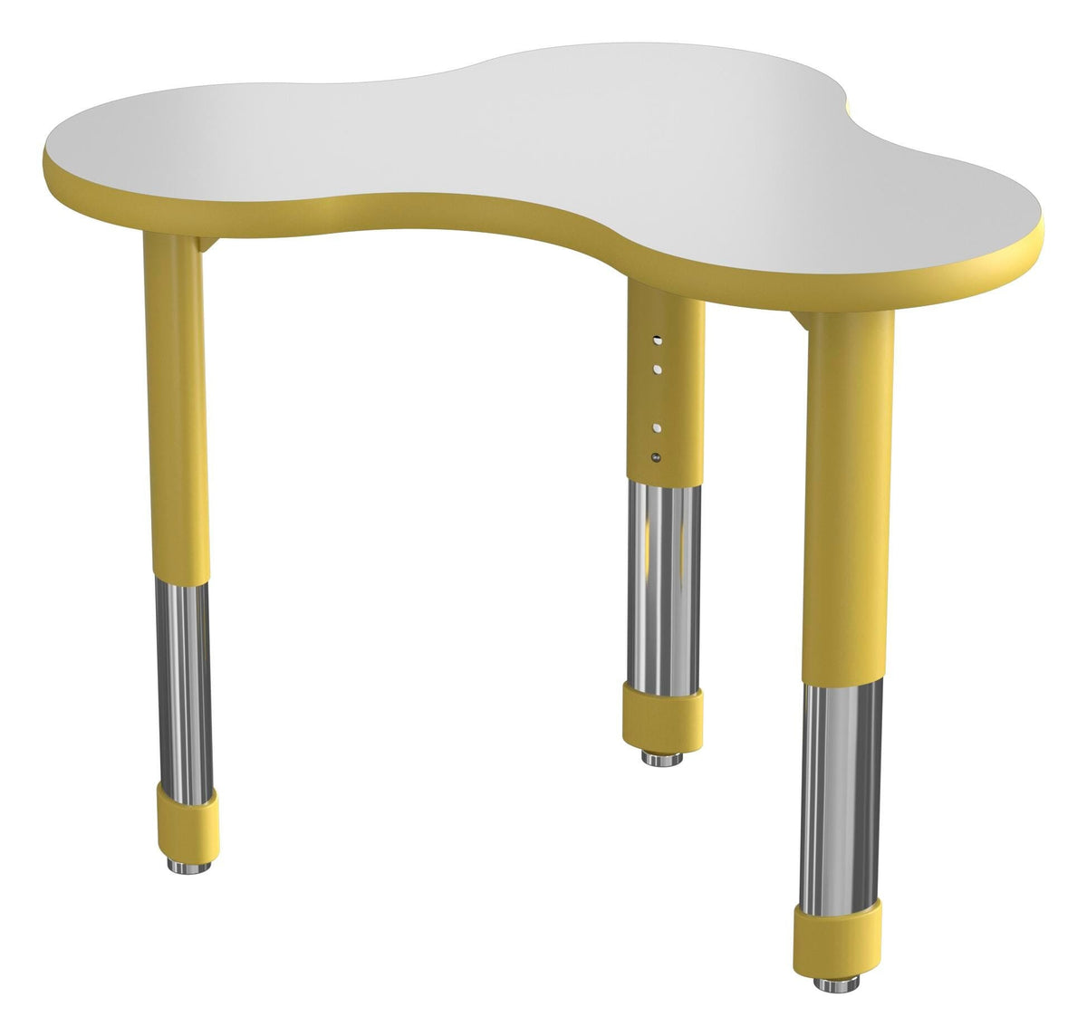 DESK - CLASSROOM SELECT - NEOSHAPE BOOMERANG DESK - 36 W X 26 D - SPECIFY PRODUCT HEIGHT - MARKERBOARD - SPECIFY TOP COLOR - T-MOLD - SPECIFY EDGE COLOR - SPECIFY LEG COLOR