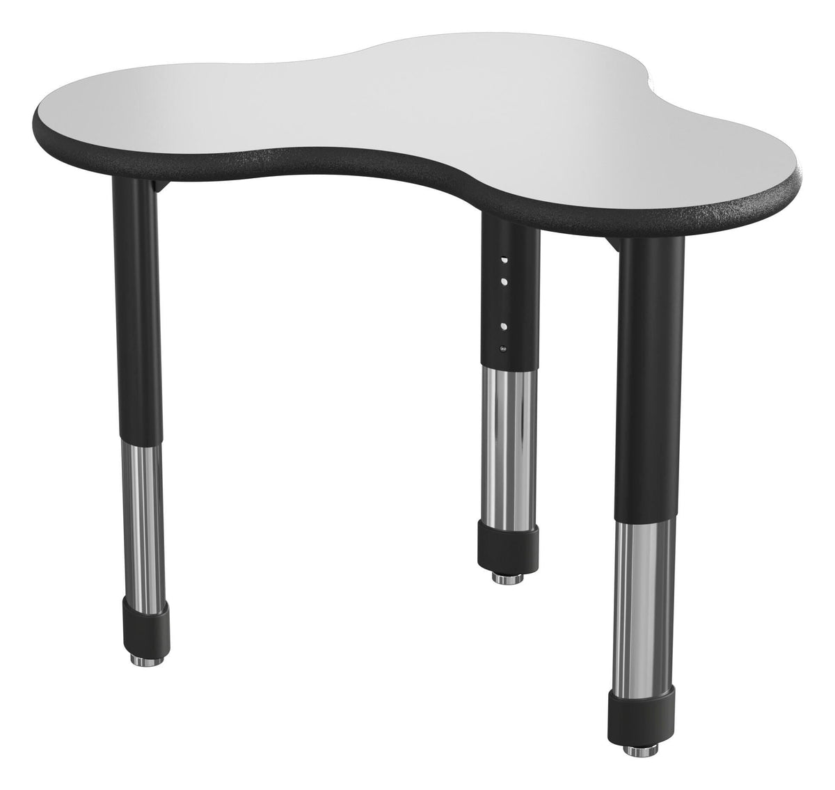 DESK - CLASSROOM SELECT - NEOSHAPE BOOMERANG DESK - 36 W X 26 D - SPECIFY PRODUCT HEIGHT - MARKERBOARD - SPECIFY TOP COLOR - LOCKEDGE - SPECIFY EDGE COLOR - SPECIFY LEG COLOR