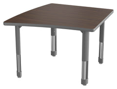 DESK - CLASSROOM SELECT - NEOSHAPE OVOID DESK - 34 W X 34 D - SPECIFY PRODUCT HEIGHT - LAMINATE - SPECIFY TOP COLOR - T-MOLD - SPECIFY EDGE COLOR - SPECIFY LEG COLOR