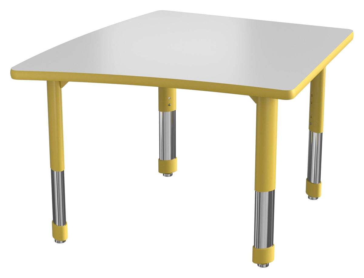 DESK - CLASSROOM SELECT - NEOSHAPE OVOID DESK - 34 W X 34 D - SPECIFY PRODUCT HEIGHT - MARKERBOARD - SPECIFY TOP COLOR - T-MOLD - SPECIFY EDGE COLOR - SPECIFY LEG COLOR