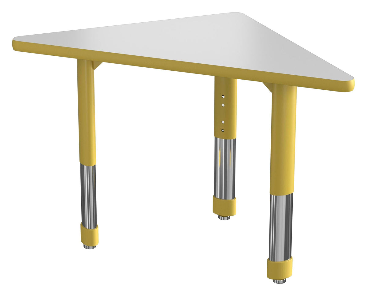 DESK - CLASSROOM SELECT - NEOSHAPE TRIANGLE DESK - 46 W X 24 D - SPECIFY PRODUCT HEIGHT - MARKERBOARD - SPECIFY TOP COLOR - T-MOLD - SPECIFY EDGE COLOR - SPECIFY LEG COLOR