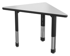 DESK - CLASSROOM SELECT - NEOSHAPE TRIANGLE DESK - 46 W X 24 D - SPECIFY PRODUCT HEIGHT - MARKERBOARD - SPECIFY TOP COLOR - LOCKEDGE - SPECIFY EDGE COLOR - SPECIFY LEG COLOR