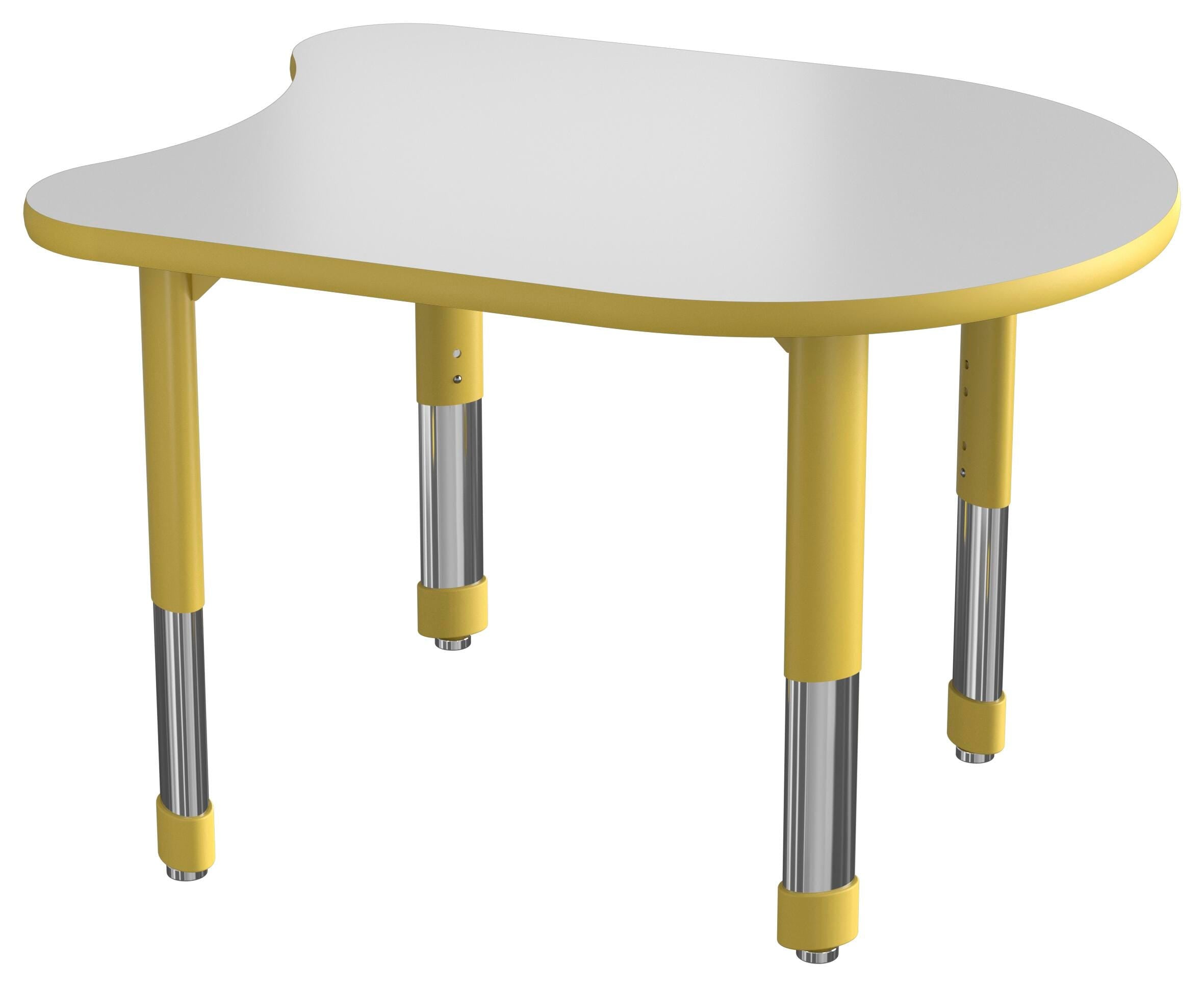 DESK - CLASSROOM SELECT - NEOSHAPE TASA DESK - 36 W X 28 D - SPECIFY PRODUCT HEIGHT - MARKERBOARD - SPECIFY TOP COLOR - T-MOLD - SPECIFY EDGE COLOR - SPECIFY LEG COLOR
