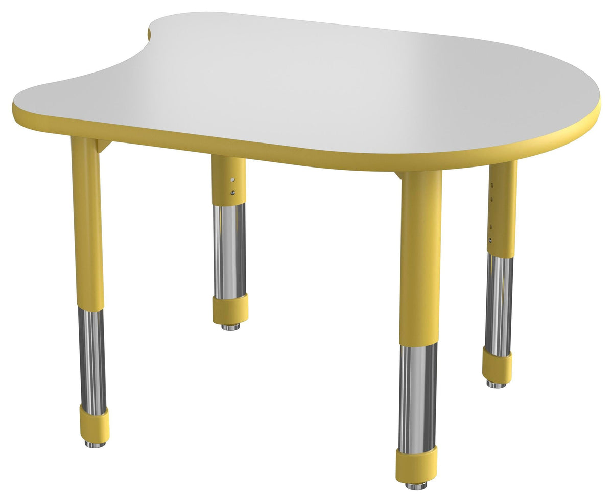 DESK - CLASSROOM SELECT - NEOSHAPE TASA DESK - 36 W X 28 D - SPECIFY PRODUCT HEIGHT - MARKERBOARD - SPECIFY TOP COLOR - T-MOLD - SPECIFY EDGE COLOR - SPECIFY LEG COLOR