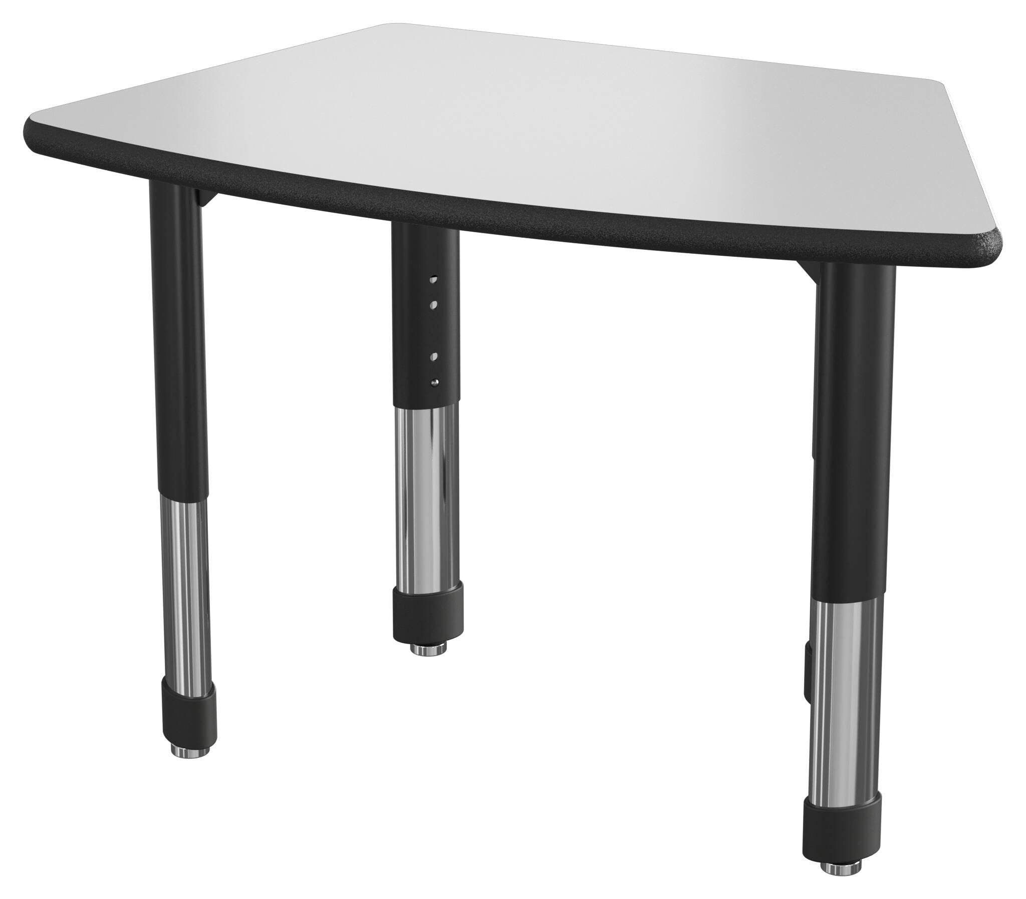 DESK - CLASSROOM SELECT - NEOSHAPE CANOPY DESK - 35 W X 20 D - SPECIFY PRODUCT HEIGHT - MARKERBOARD - SPECIFY TOP COLOR - LOCKEDGE - SPECIFY EDGE COLOR - SPECIFY LEG COLOR