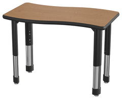 DESK - CLASSROOM SELECT - NEOSHAPE VORTEX DESK - 33 W X 20 D - SPECIFY PRODUCT HEIGHT - LAMINATE - SPECIFY TOP COLOR - LOCKEDGE - SPECIFY EDGE COLOR - SPECIFY LEG COLOR