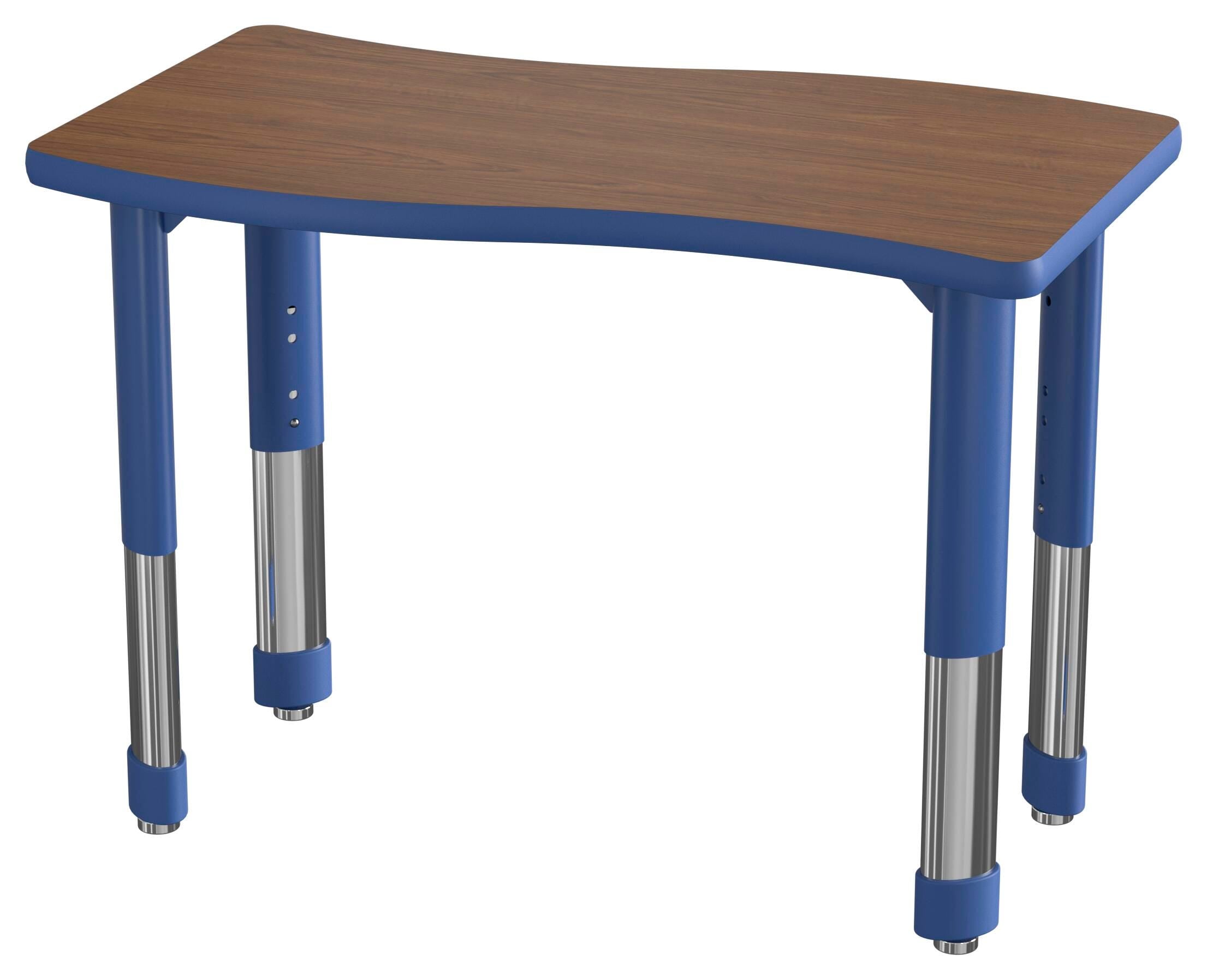 DESK - CLASSROOM SELECT - NEOSHAPE VORTEX DESK - 33 W X 20 D - SPECIFY PRODUCT HEIGHT - LAMINATE - SPECIFY TOP COLOR - T-MOLD - SPECIFY EDGE COLOR - SPECIFY LEG COLOR