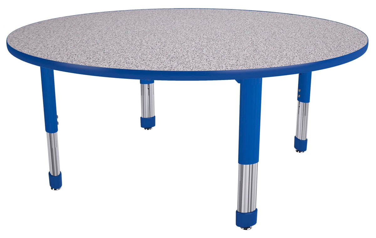 TABLE - CLASSROOM SELECT - ROUND ACTIVITY TABLE - 60 DIA IN - SPECIFY PRODUCT HEIGHT - LAMINATE - T-MOLD - SPECIFY TOP COLOR - SPECIFY EDGE COLOR - SPECIFY LEG COLOR - NEOCLASS