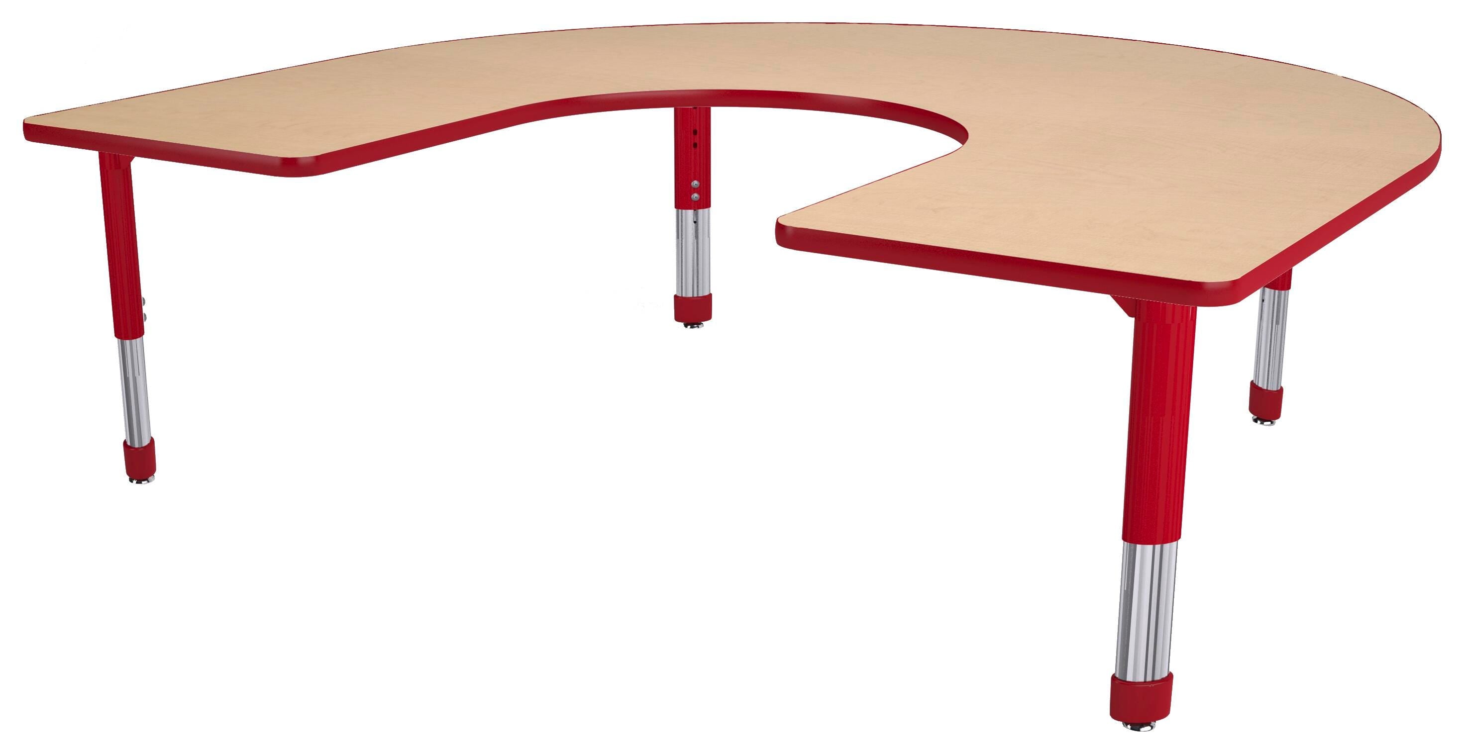 TABLE - CLASSROOM SELECT - HORSESHOE ACTIVITY TABLE - 60 W X 66 D IN - SPECIFY PRODUCT HEIGHT - LAMINATE - T-MOLD - SPECIFY TOP COLOR - SPECIFY EDGE COLOR - SPECIFY LEG COLOR - NEOCLASS