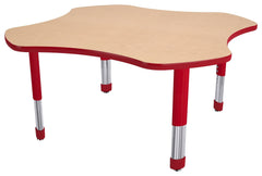 TABLE - CLASSROOM SELECT - CLOVER ACTIVITY TABLE - 48 X 48 - SPECIFY PRODUCT HEIGHT - LAMINATE - T-MOLD - SPECIFY TOP COLOR - SPECIFY EDGE COLOR - SPECIFY LEG COLOR - NEOCLASS