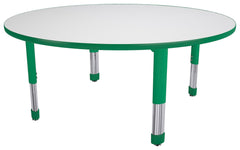 TABLE - CLASSROOM SELECT - ROUND ACTIVITY TABLE - 42 DIA IN - SPECIFY PRODUCT HEIGHT - MARKERBOARD - T-MOLD - SPECIFY TOP COLOR - SPECIFY EDGE COLOR - SPECIFY LEG COLOR - NEOCLASS