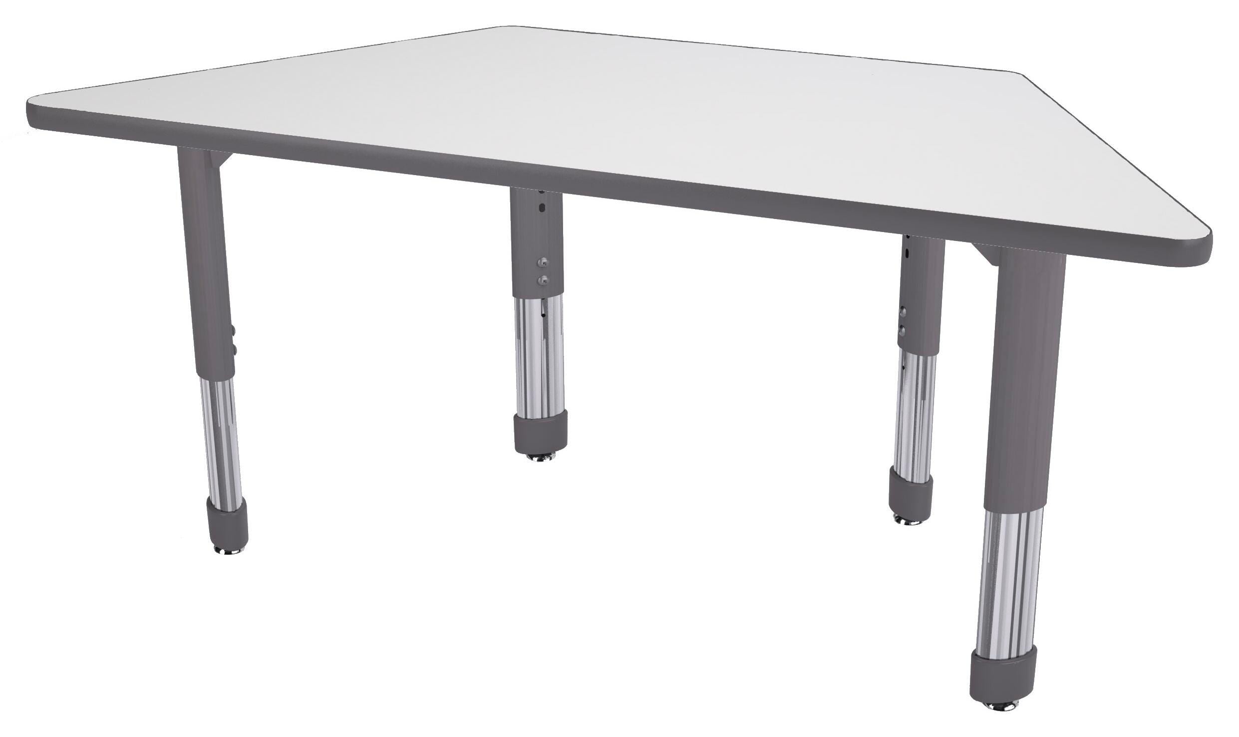 TABLE - CLASSROOM SELECT - TRAPEZOID ACTIVITY TABLE - 60 W X 30 D IN - SPECIFY PRODUCT HEIGHT - MARKERBOARD - T-MOLD - SPECIFY TOP COLOR - SPECIFY EDGE COLOR - SPECIFY LEG COLOR - NEOCLASS