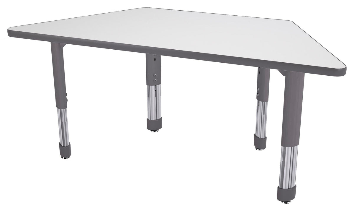 TABLE - CLASSROOM SELECT - TRAPEZOID ACTIVITY TABLE - 60 W X 30 D IN - SPECIFY PRODUCT HEIGHT - MARKERBOARD - T-MOLD - SPECIFY TOP COLOR - SPECIFY EDGE COLOR - SPECIFY LEG COLOR - NEOCLASS