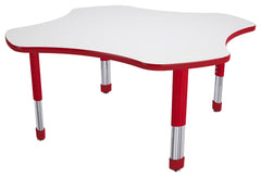 TABLE - CLASSROOM SELECT - CLOVER ACTIVITY TABLE - 48 X 48 - SPECIFY PRODUCT HEIGHT - MARKERBOARD - T-MOLD - SPECIFY TOP COLOR - SPECIFY EDGE COLOR - SPECIFY LEG COLOR - NEOCLASS