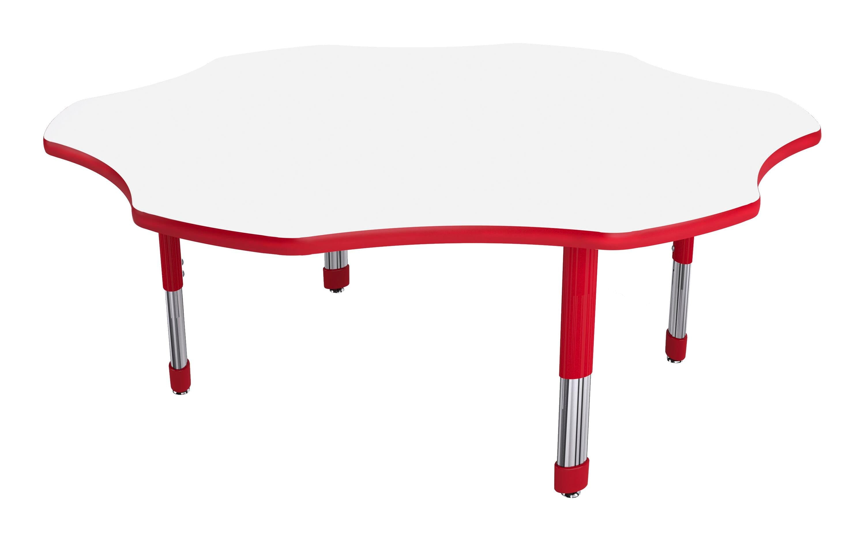 TABLE - CLASSROOM SELECT - FLOWER ACTIVITY TABLE - 60 X 60 - SPECIFY PRODUCT HEIGHT - MARKERBOARD - T-MOLD - SPECIFY TOP COLOR - SPECIFY EDGE COLOR - SPECIFY LEG COLOR - NEOCLASS